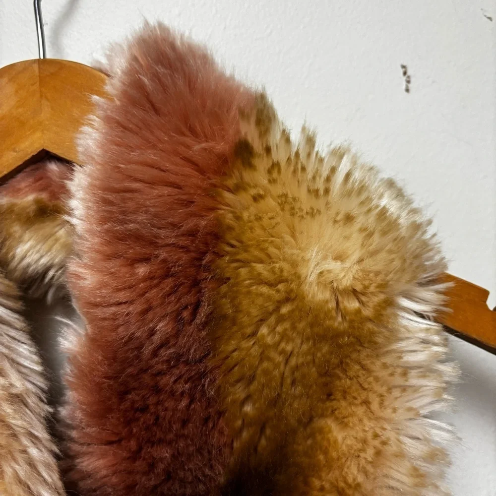 Anthropologie Renata Ombre Faux Fur Infinity Scarf